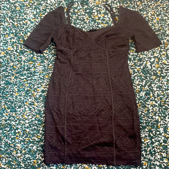 ❗️BNWOT❗️Top shop black lacy mini dress